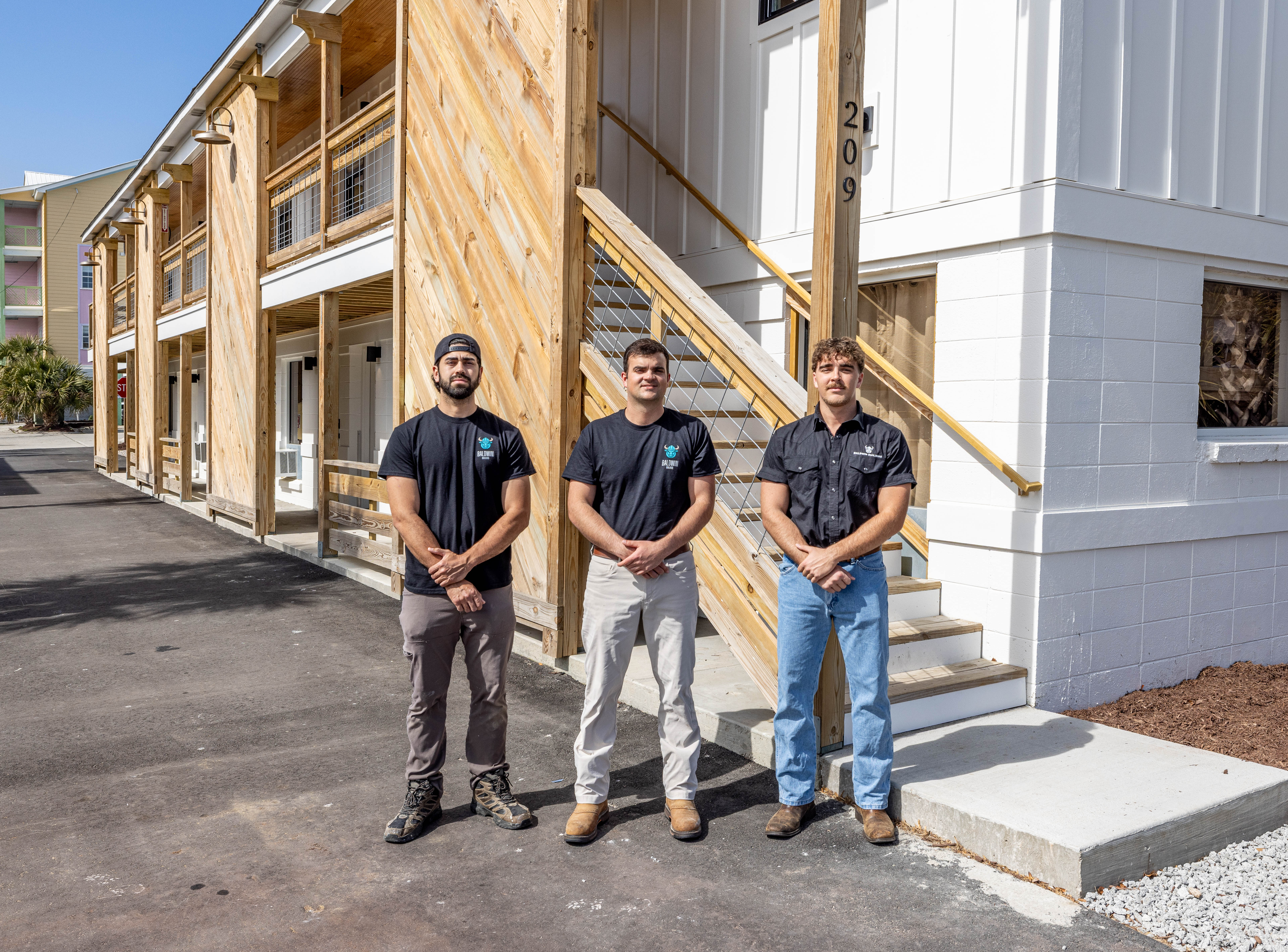 Interior renovation and build-out at Little Crane Motel